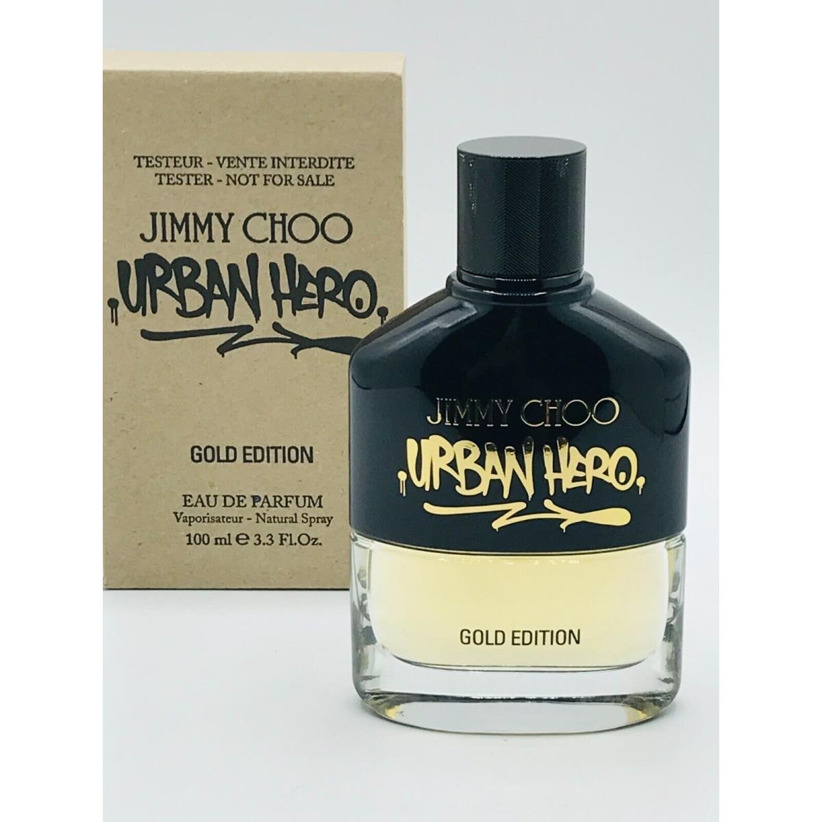 Jimmy Choo Urban Hero Gold Edition Man Parfum Spray 3.3 oz 100 ml Box As Shown