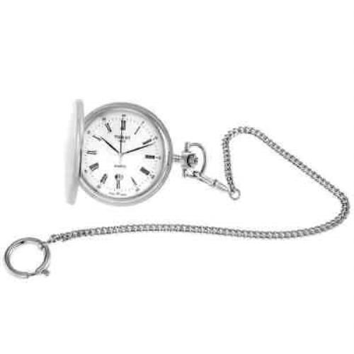 Tissot Savonnettes Stainless Steel Pocket Watch T83.6.553.13 - Dial: White