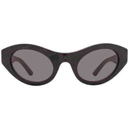 Balenciaga Grey Oval Unisex Sunglasses BB0250S 001 52 BB0250S 001 52