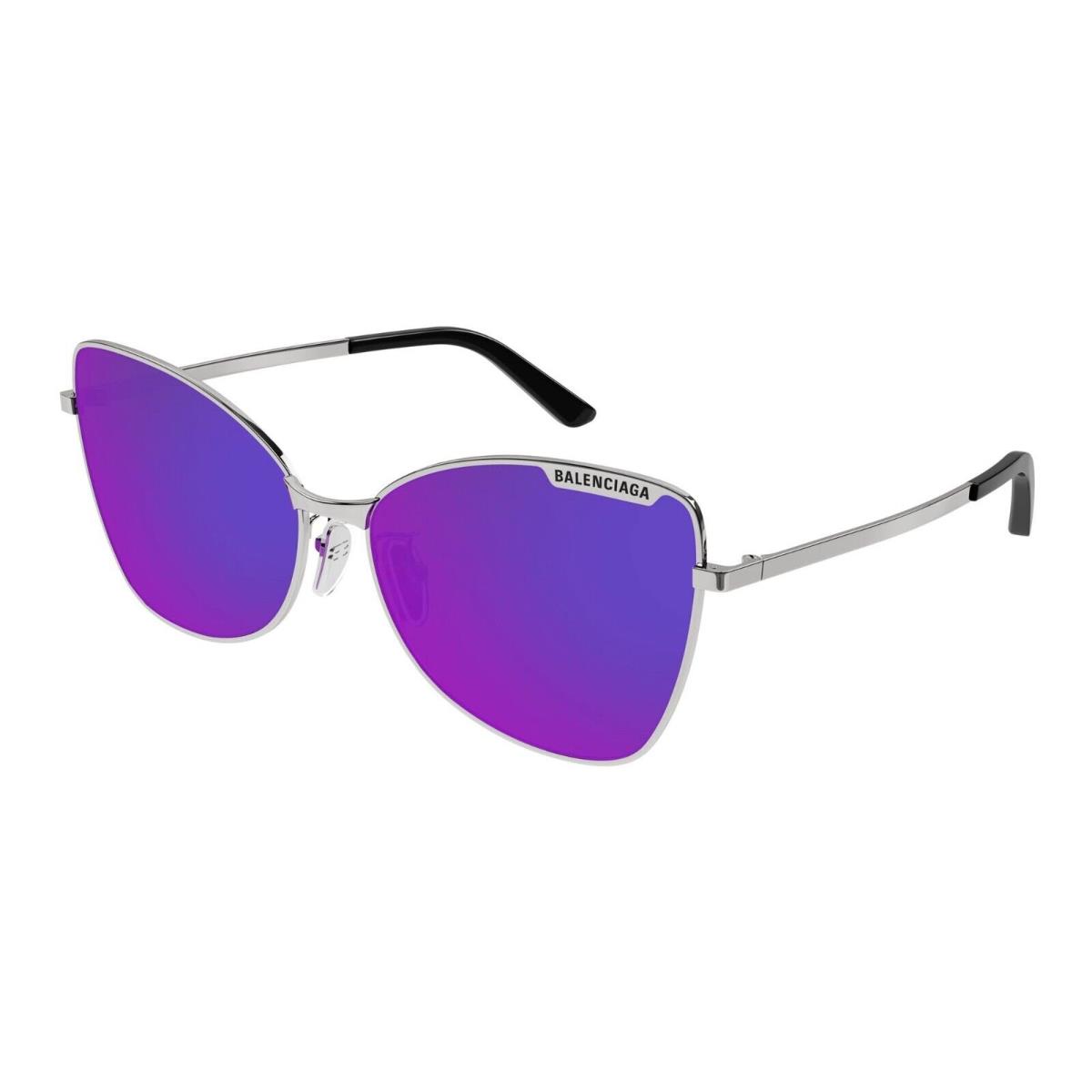 Balenciaga BB0278S Gunmetal/violet Mirrored 003 Sunglasses