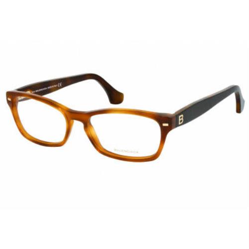 Balenciaga BA 5012 053 Crystal Brown Cat Eye Plastic Eyeglasses Frame 53-16-140