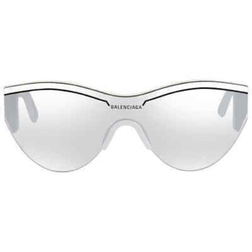 Balenciaga Silver Cat Eye Unisex Sunglasses BB0004S 005 99 BB0004S 005 99
