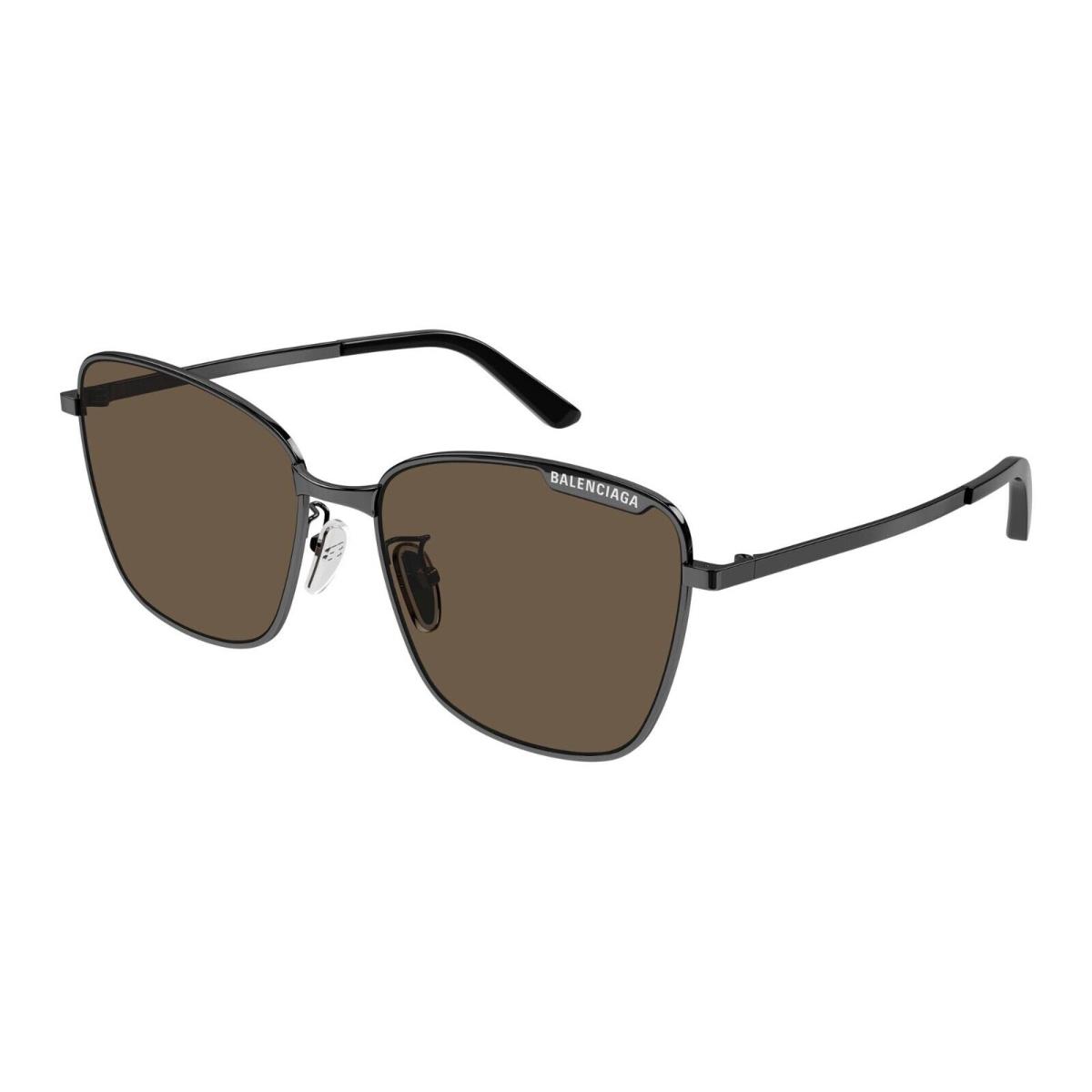 Balenciaga BB0279SA Gunmetal/brown 002 Sunglasses
