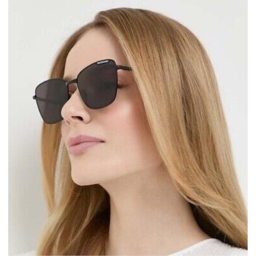 Balenciaga BB0279SA - 001 Black Grey Sunglasses