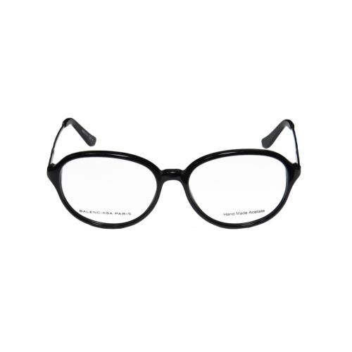 Balenciaga Paris Bal 0091 Ans Black Oval Plastic Eyeglasses Frame 51-15-140