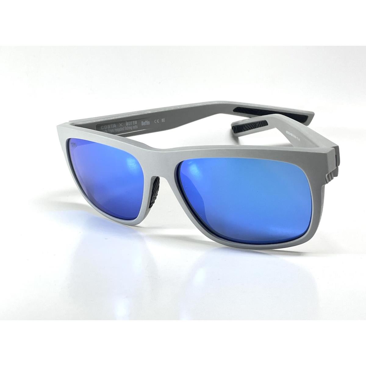 Costa Del Mar Baffin Net Gray Frame Blue Mirror 580 Glass Polarized Lens