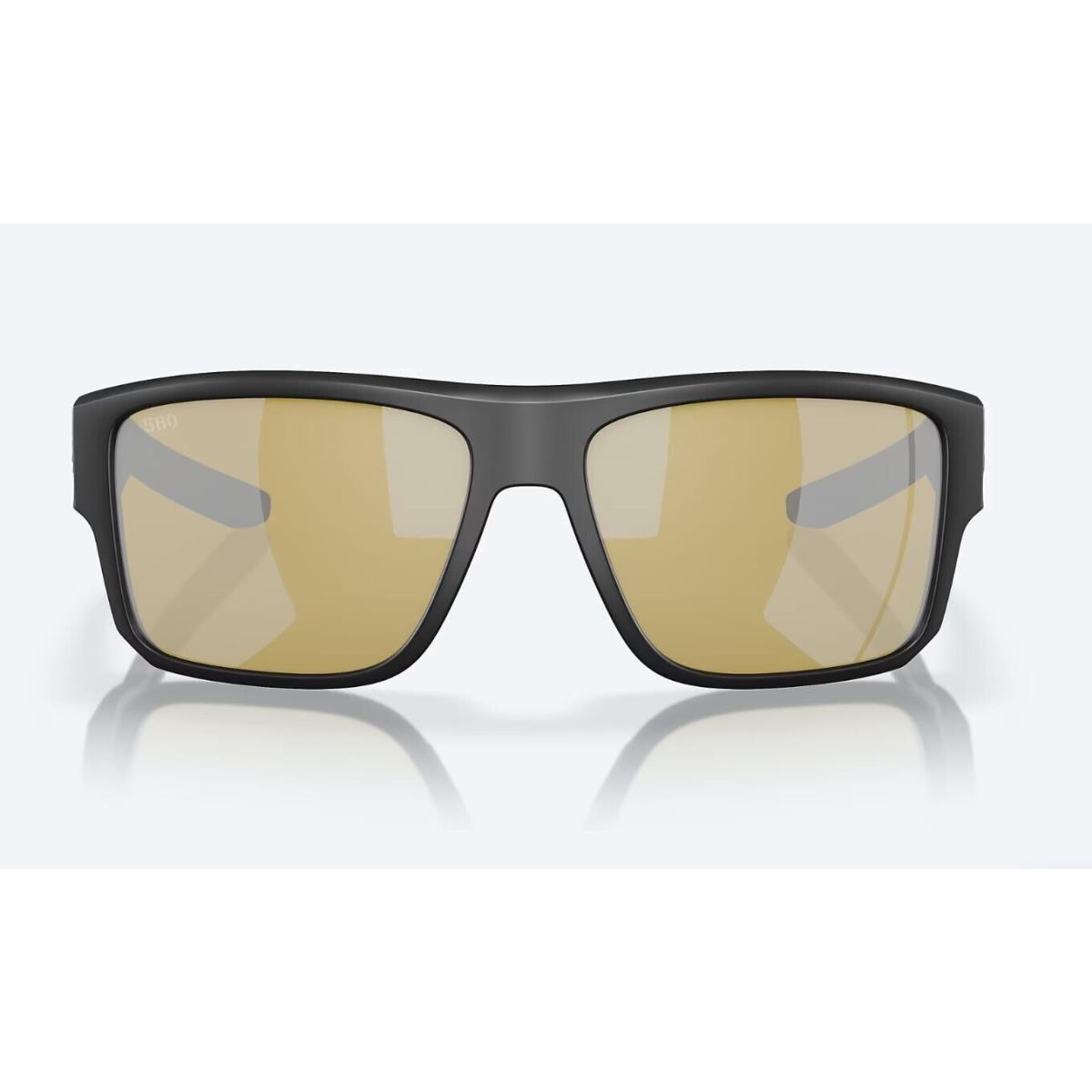 Costa Del Mar Taxman Matte Black Sunrise Silver Mirror Polarized Glass 580G