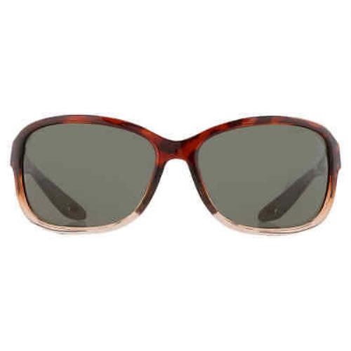Costa Del Mar Seadrift Grey Polarized Glass Rectangular Ladies Sunglasses 6S9114