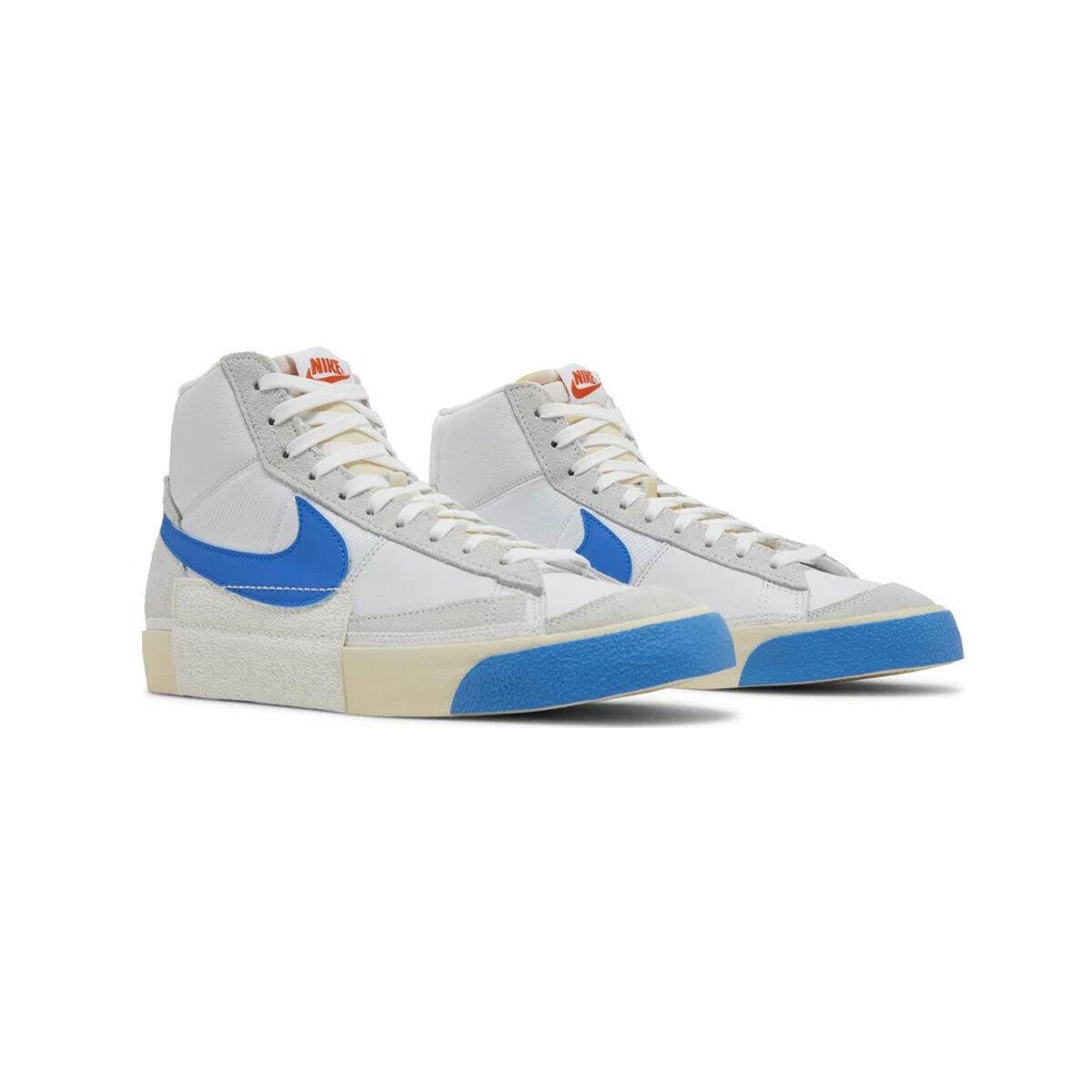 Nike Men`s Blazer Mid 77 Remastered DQ7673-102 Photo Blue/white SZ 3-15 - Photo Blue/White