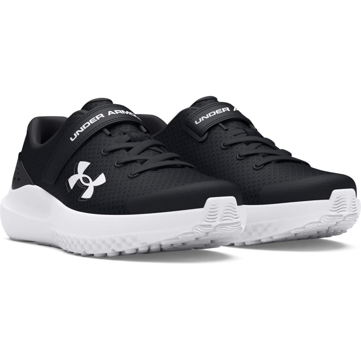 Boy`s Shoes Under Armour Kids Pre School Surge 4 Alternate Closure Little Kid Black/Anthracite/White