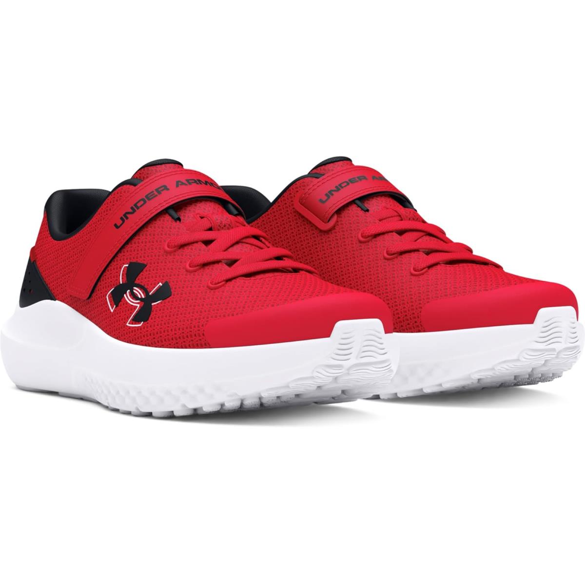 Boy`s Shoes Under Armour Kids Pre School Surge 4 Alternate Closure Little Kid Red/Black/Black