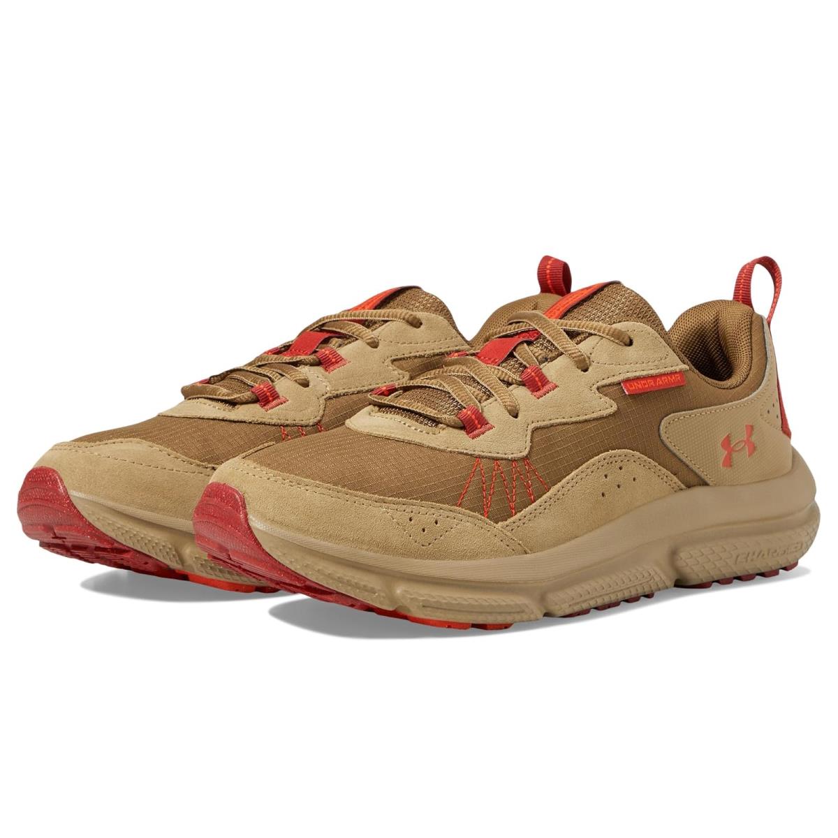 Man`s Sneakers Athletic Shoes Under Armour Charged Verssert 2 Coyote/Camel/Dark Orange