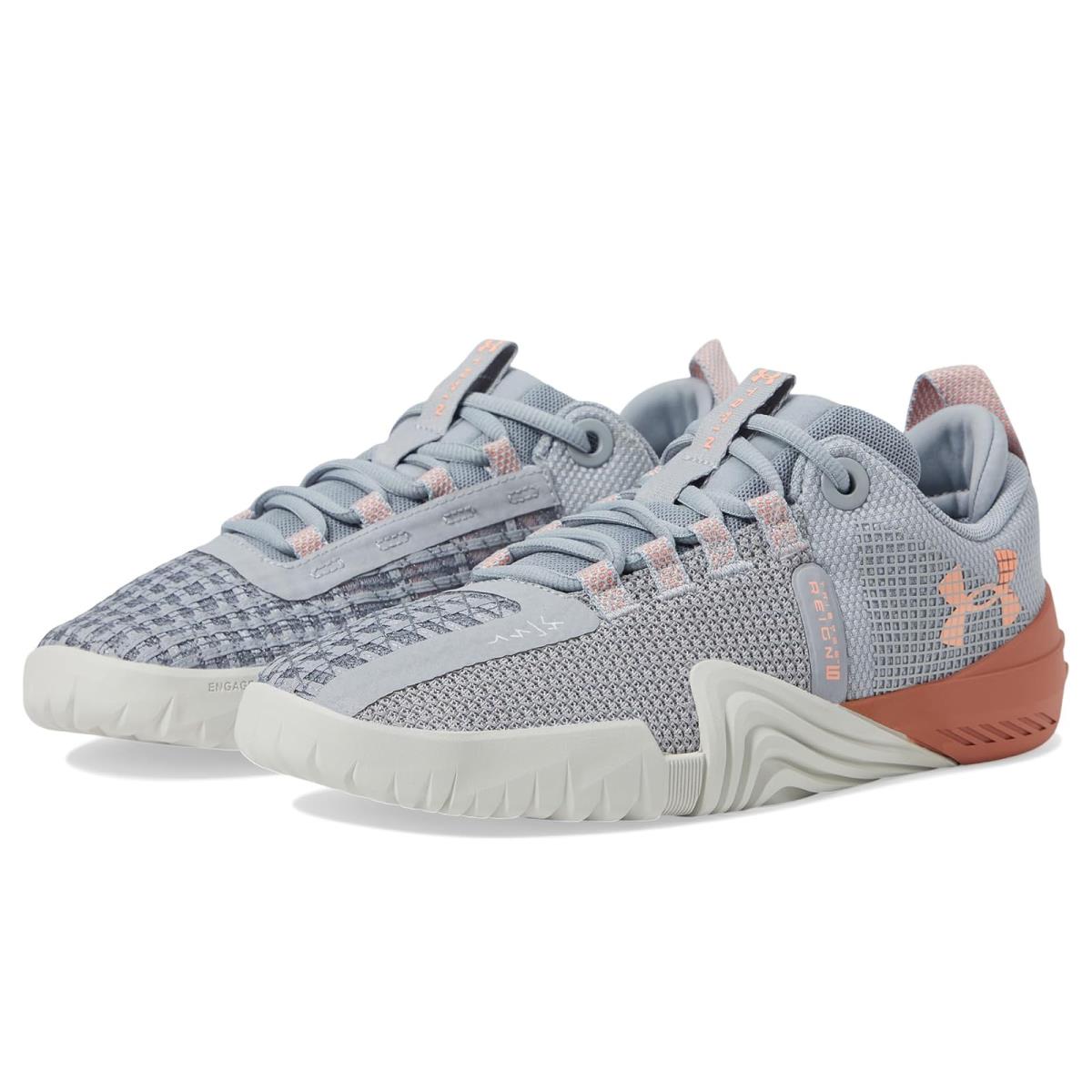 Woman`s Sneakers Athletic Shoes Under Armour Tribase Reign 6 Titan Gray/Canyon Pink/Flare Orange