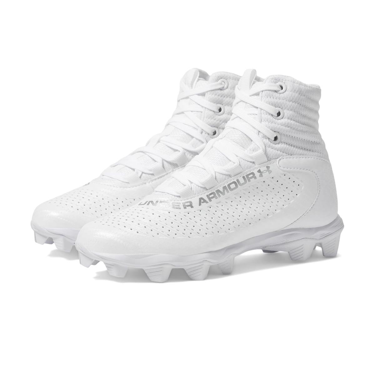 Boy`s Shoes Under Armour Kids Highlight Fran RM 2.0 Toddler/little Kid/big Kid White/Metallic Silver/Metallic Silver