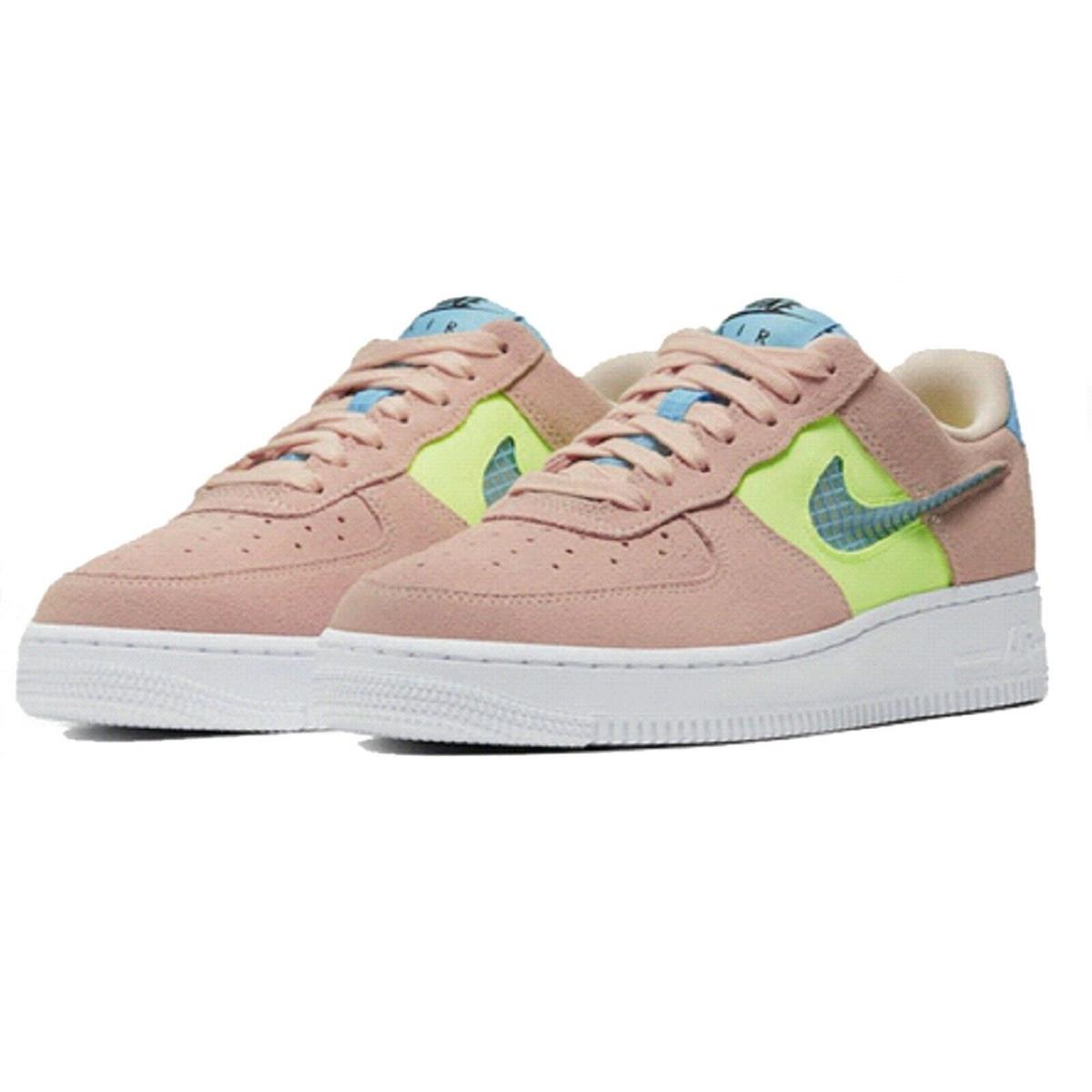 Nike Air Force 1 `07 SE Suede Women`s CJ1647-600 - Washed Coral/Oracle Aqua