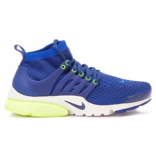 Women`s Nike Flyknit Presto `sprite` 835738 401 - Deep Royal Blue/Racer Blue/Volt/Summit White