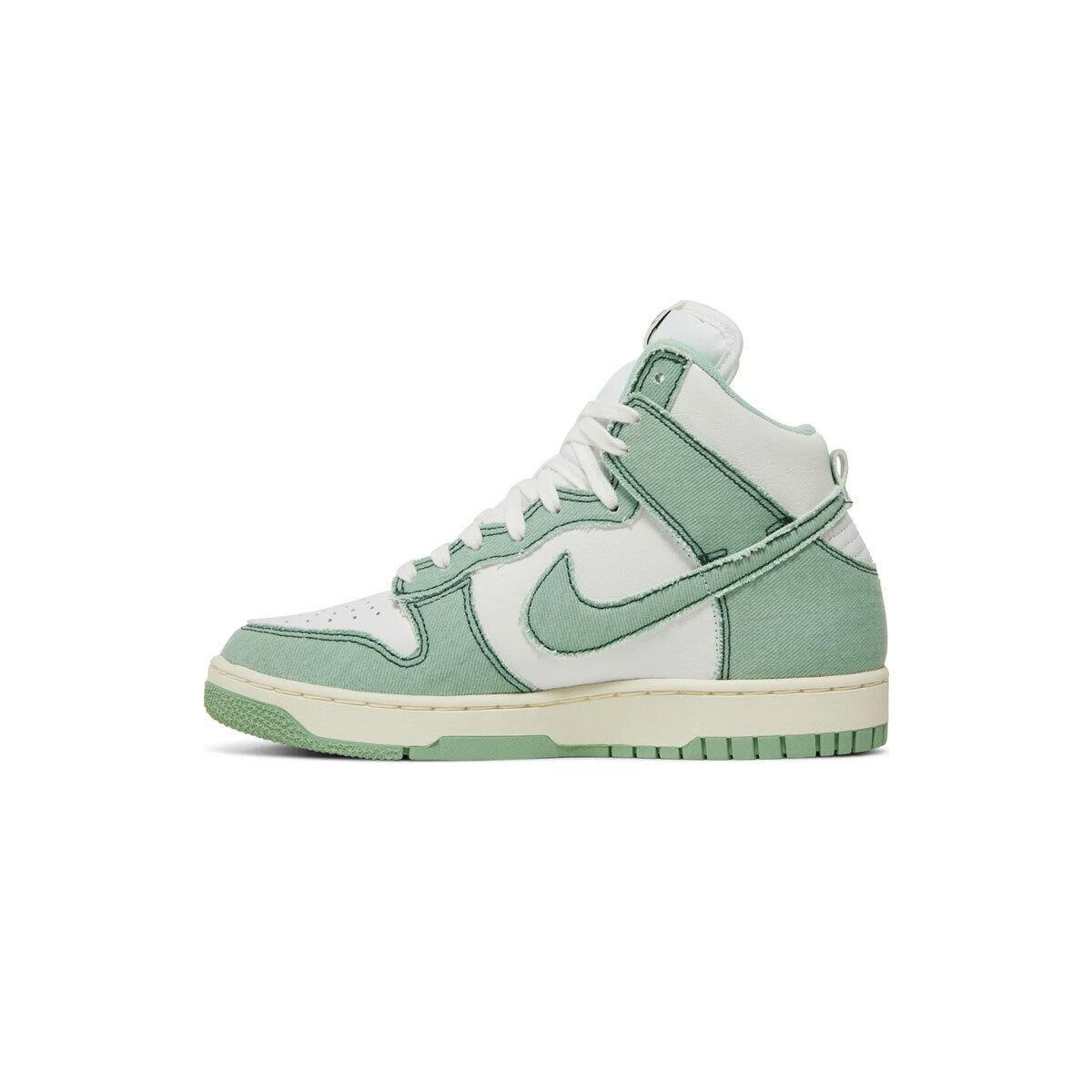 Nike Women`s Dunk High 1985 DV1143-300 Enamel Green Denim SZ 5-15 - Enamel Green/Denim