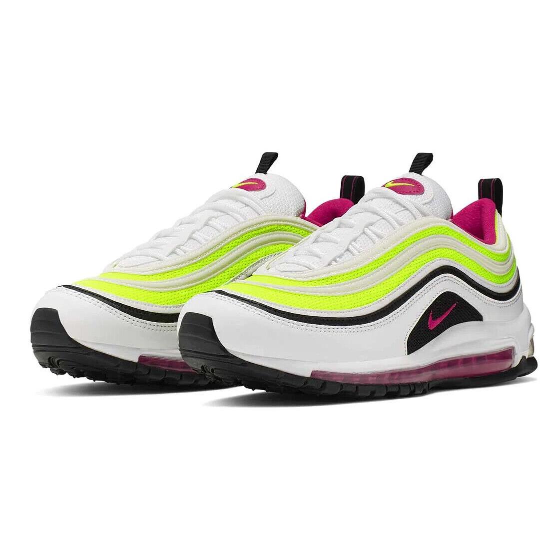 Men`s Nike Air Max 97 `volt Pink` CI9871 100 - White/Rush Pink/Black/Volt