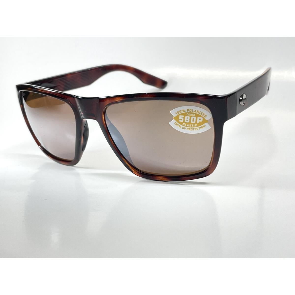 Costa Del Mar Paunch XL Sunglasses Tortoise Copper Silver Mirror 580P Plastic