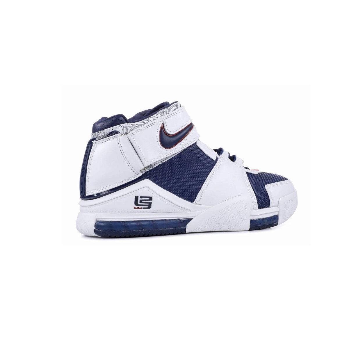 Nike Zoom Lebron 2 Usa Midnight Navy 2022 DR0826-100 Midnight Navy/white SZ 7-15 - White/Navy