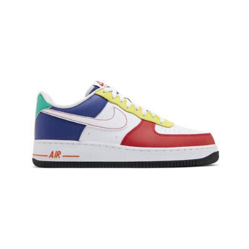 Nike Men`s Air Force 1 Low Rubik`s Cube FN6840-657 Blue/red/yellow SZ 7-15 - Blue/Red/Yellow
