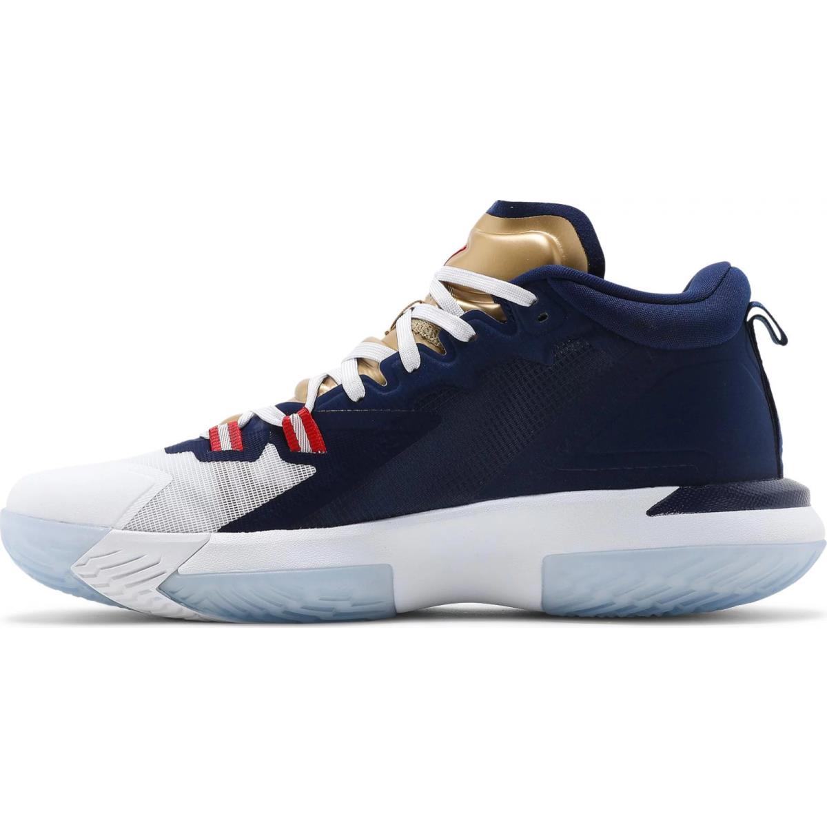 Nike Air Jordan Zion 1 Usa Navy Blue Red Gold White Sneakers DA3130-401 Men`s 11 - Blue