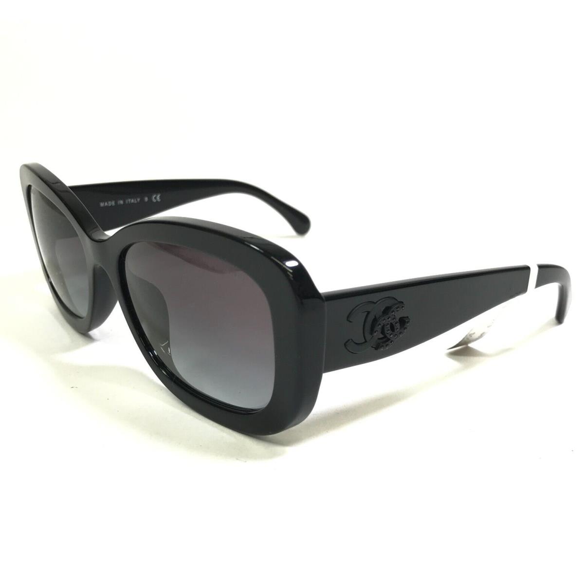 Chanel Sunglasses 5468-B-A c.888/S6 Black Cat Eye Frames with Purple Lenses