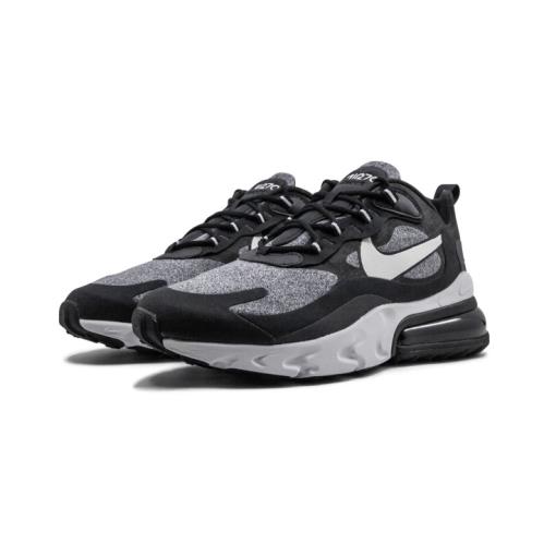 Men`s Nike Air Max 270 React Op-art Athletic Fashion Sneaker AO4971 001 - Black/Grey