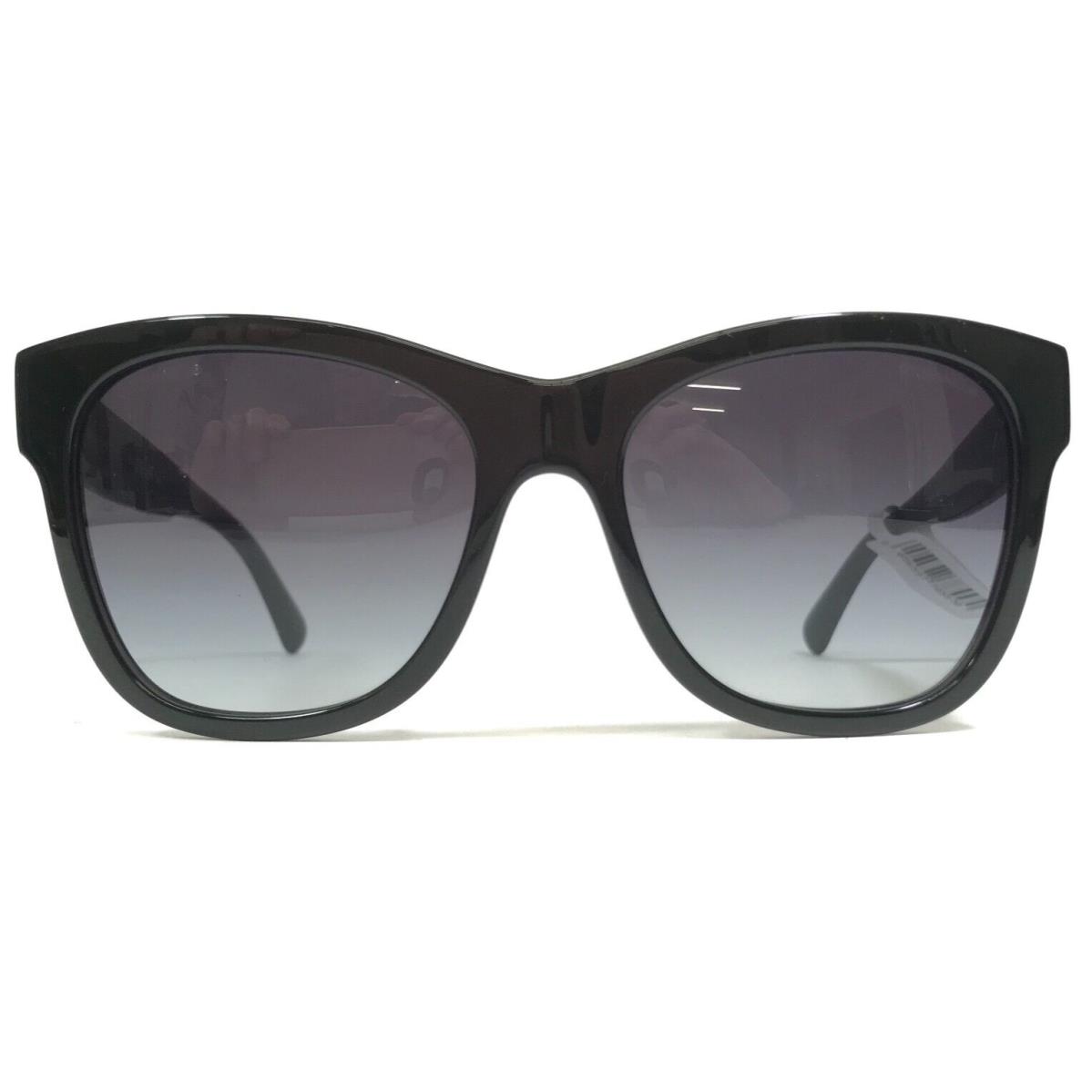 Chanel Sunglasses 5380-A c.1707/S6 Shiny Black Cat Eye Frames with Purple Lenses