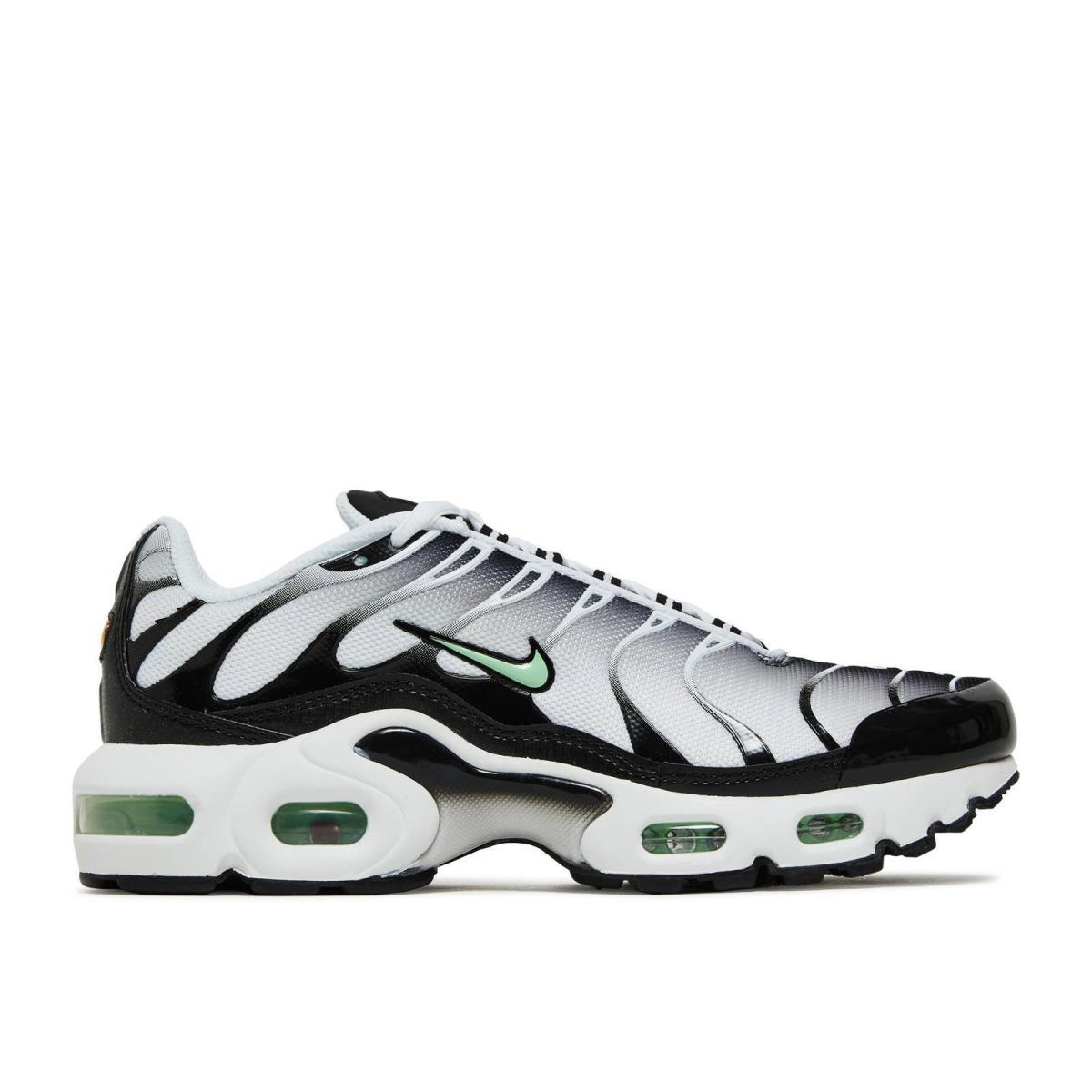 Grade School Youth Size Nike Air Max Plus `white Reflect Silver` CD0609 106 - White/Black/Reflect Silver/Fresh Mint