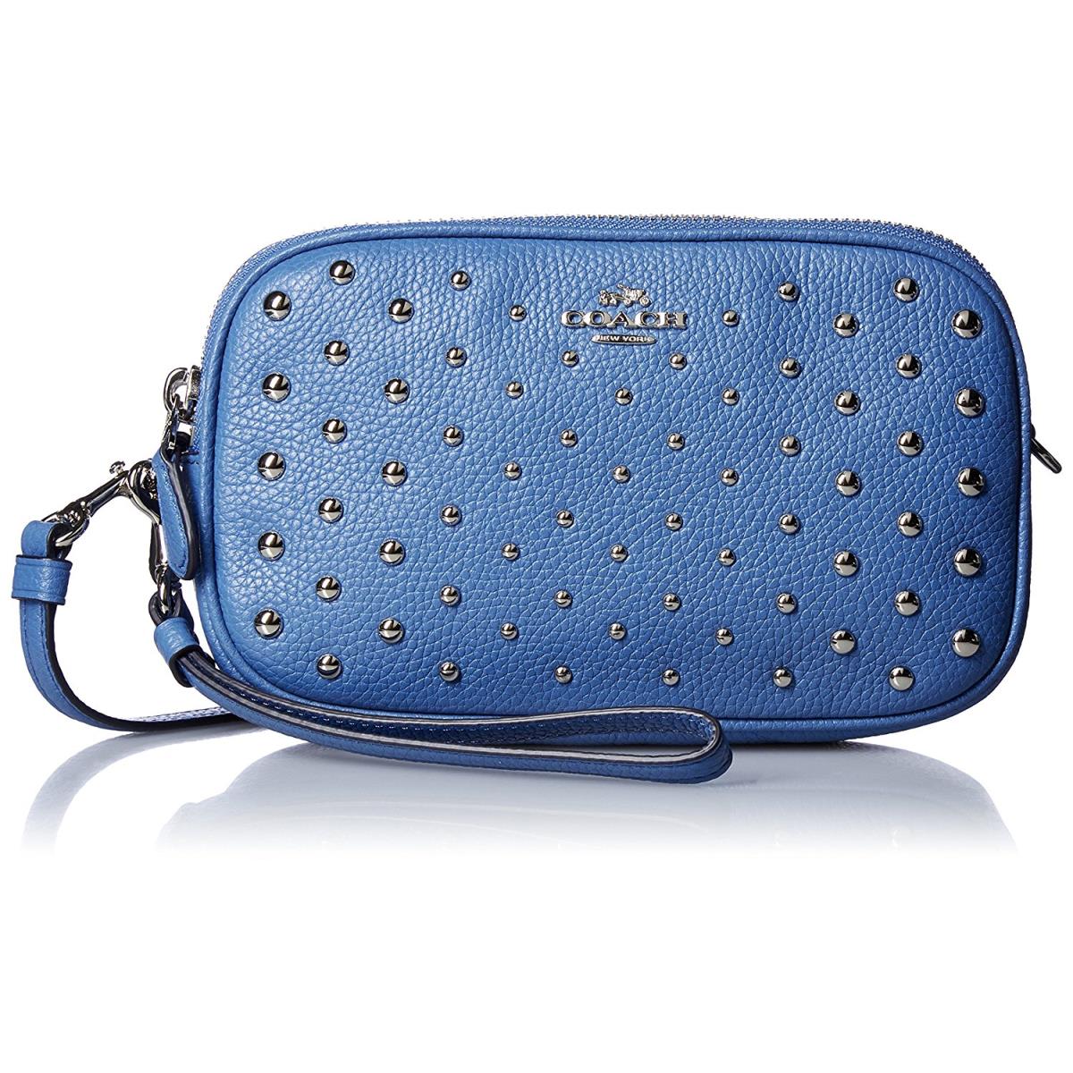 Coach Womens Ombre Rivets Crossbody Clutch