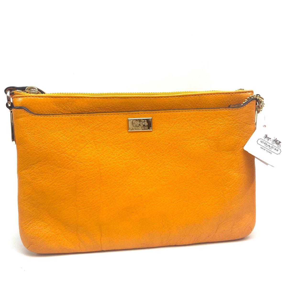 Coach Madison Leather Swingpack Bright Mandarin