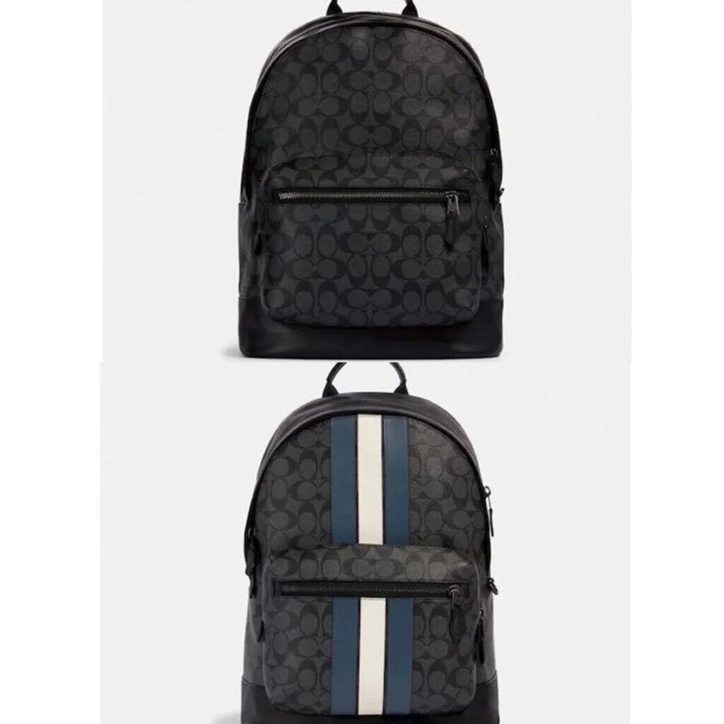 Coach West Backpack In Signature Canvas Value