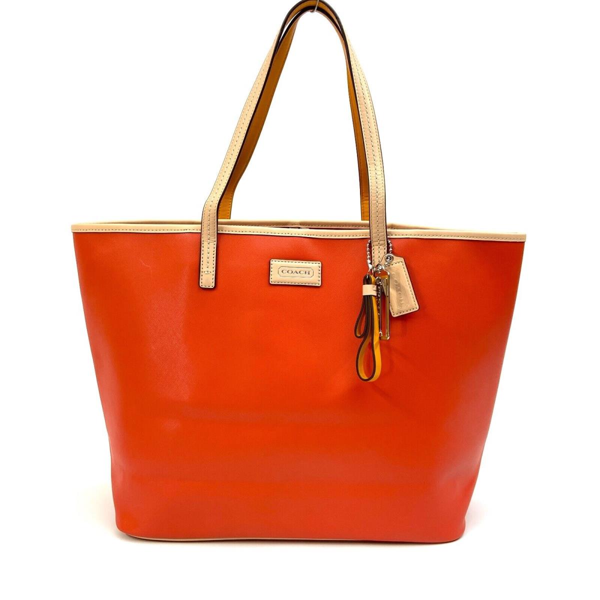 Coach Park Metro Leather Tote - Exterior: Vermillion