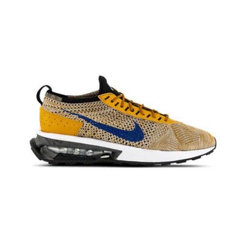 Nike Men`s Air Max Flyknit FD2764-700 Elemental Gold/black/royal SZ 7-15 - Elemental Gold/Black/Royal