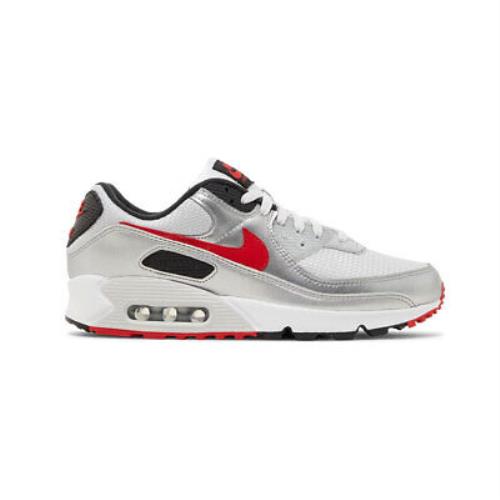Nike Men`s Air Max 90 Icons Silver Bullet DX4233-001 Red/dust/black SZ 6-15