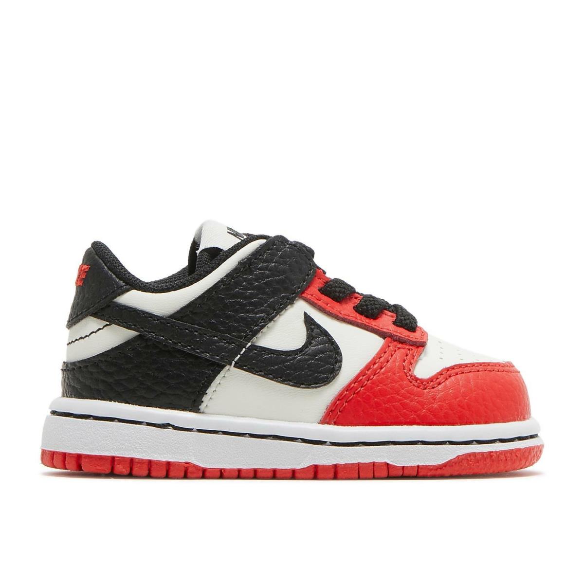 Toddlers Sizes Nike x Nba Dunk Low Emb `75th Anniversary - Bulls` DC9562 100 - Sail/Black/Chile Red