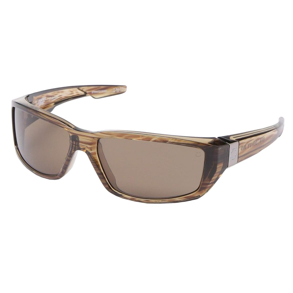 Unisex Sunglasses Spy Optic Dirty Mo Brown Stripe Tort/HD Plus Bronze Polar