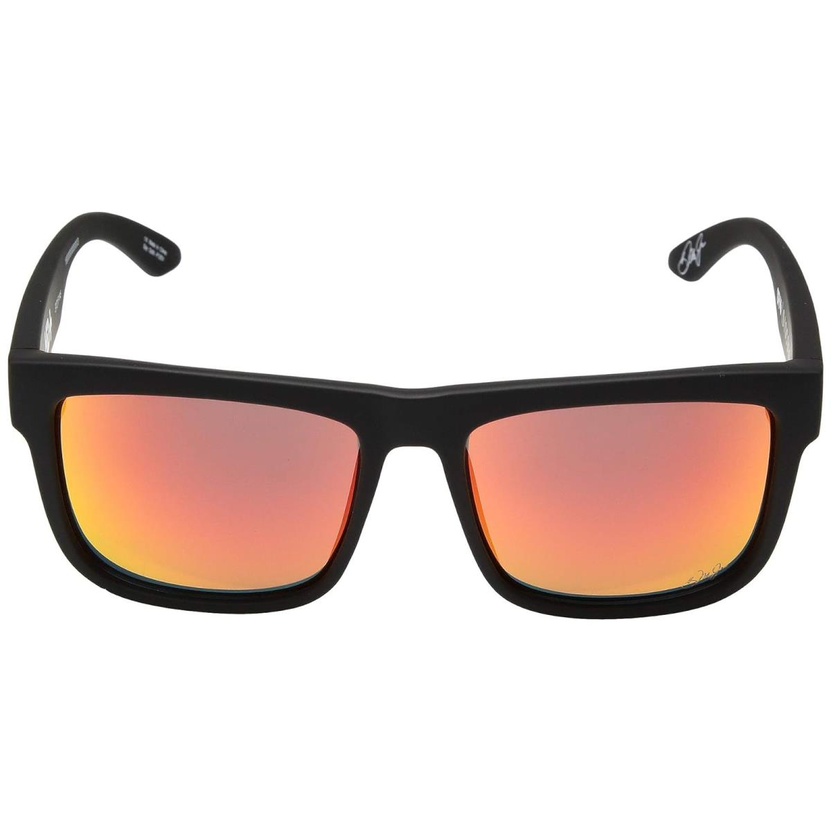 Unisex Sunglasses Spy Optic Discord Dale Jr/Matte Black/HD Plus Gray Green/Orange Spectra Mirror