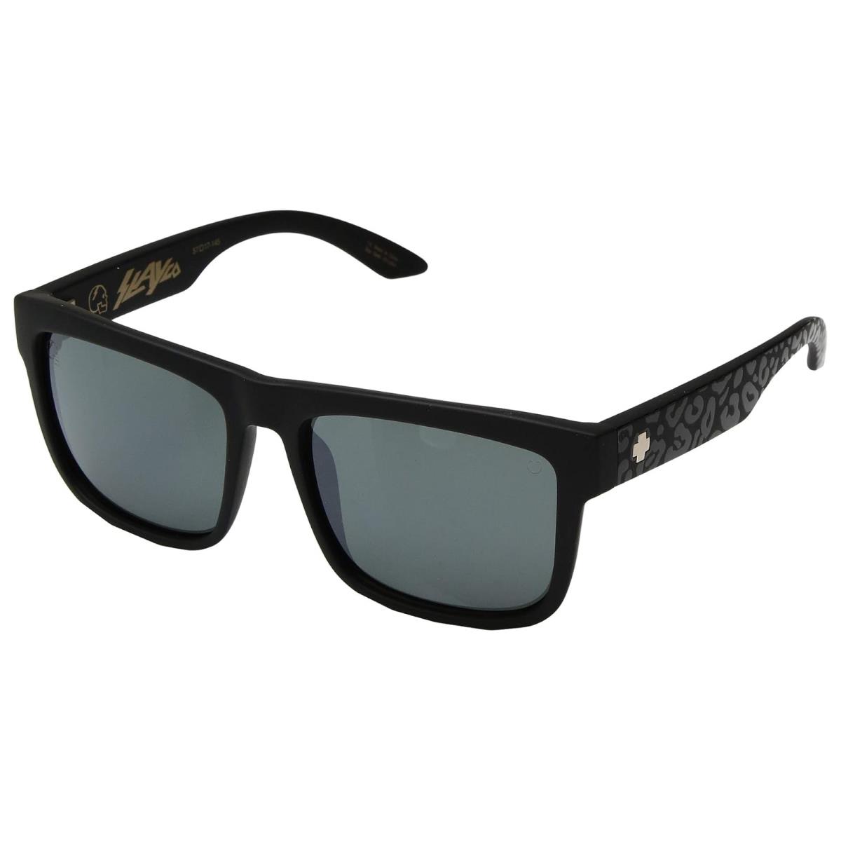 Unisex Sunglasses Spy Optic Discord Matte Black Leopard/HD Plus Gray Green/Silver Light Spectra