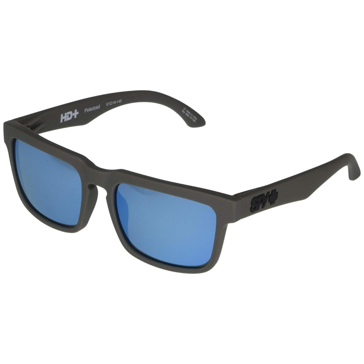 Unisex Sunglasses Spy Optic Helm Soft Matte Dark Gray/HD Plus Gray Green  Polar/Light Blue Spectr