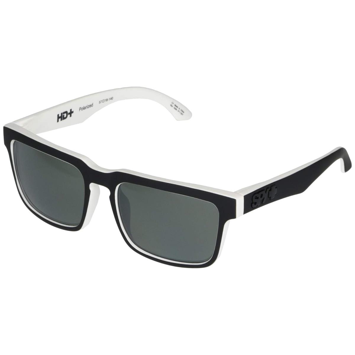 Unisex Sunglasses Spy Optic Helm Whitewall/HD Plus Gray Green/Black Spectra Mirror