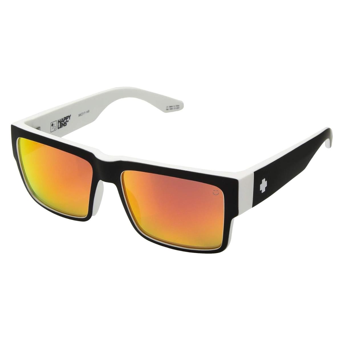 Unisex Sunglasses Spy Optic Cyrus Cyrus Whitewall - HD Plus Gray Green With Red Spectra Mirror