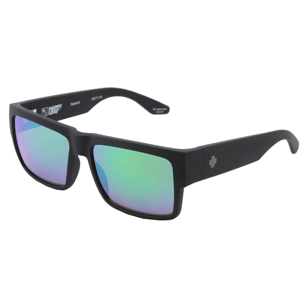 Unisex Sunglasses Spy Optic Cyrus Matte Black - Happy Bronze Polar w/ Green Spectra