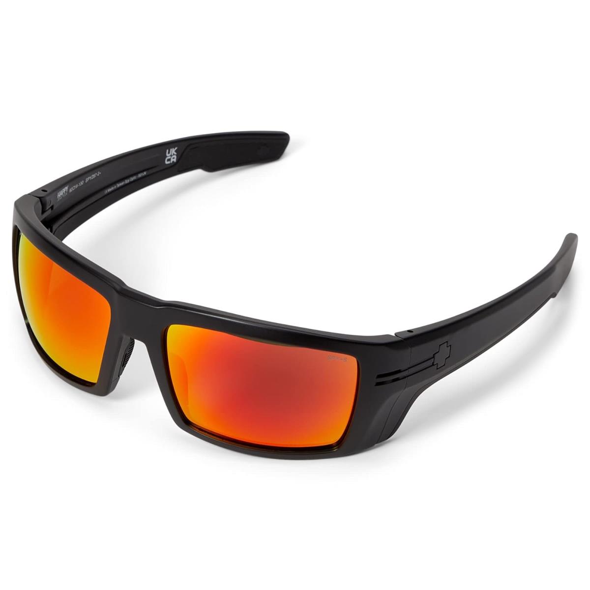 Unisex Sunglasses Spy Optic Rebar Ansi Matte Black Happy Bronze Red Spectra Mirror