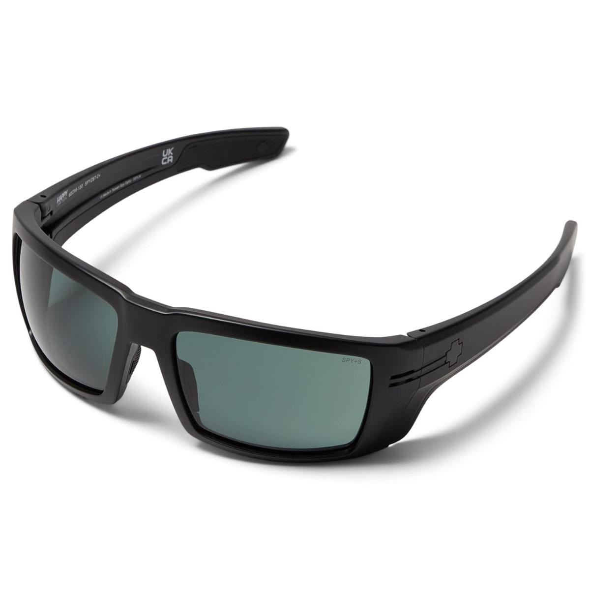 Unisex Sunglasses Spy Optic Rebar Ansi Matte Black Happy Gray Green