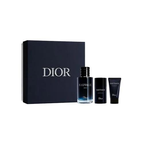 Dior Sauvage 3-piece Set For Men 3.4 Ounce Parfum Spray + 1.7 Ounce After