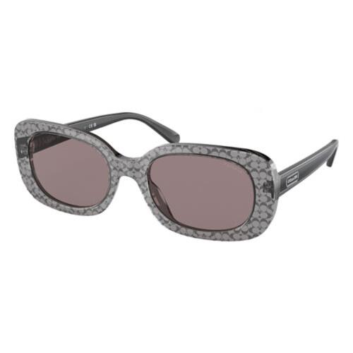 Coach Women`s 54mm Grey Transparent Sig C Sunglasses HC8358U-57337N-54