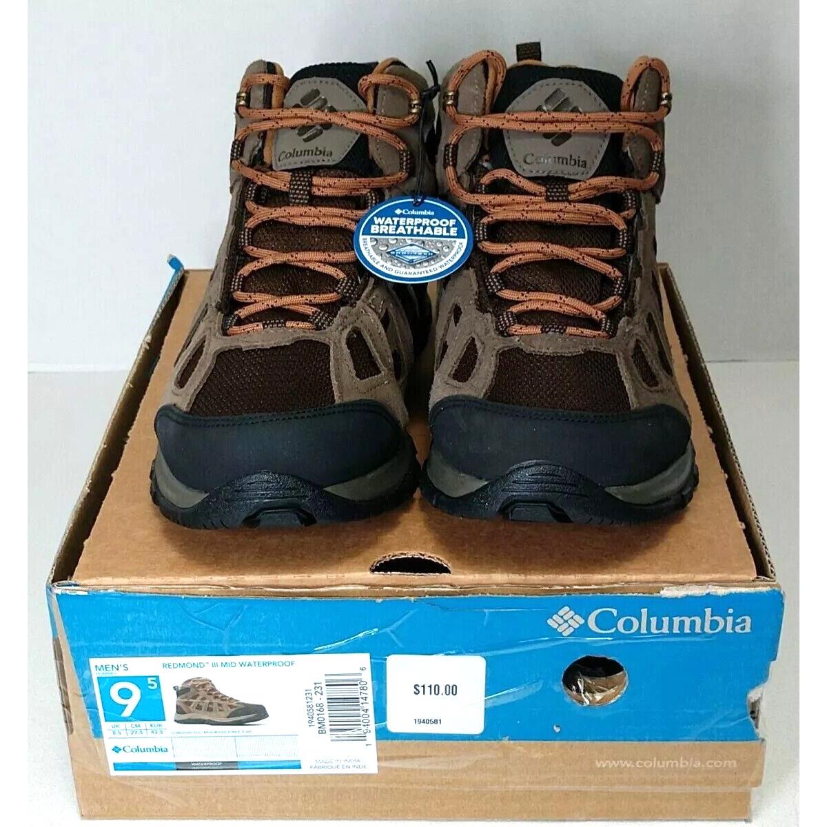 Columbia Redmond Iii Mid Waterproof Men`s Boots Shoes 9.5 - Multicolor