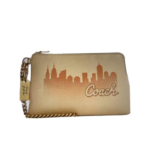 Coach X Jennifer Lopez Corner Zip Wristlet with Nyc Skyline C6514